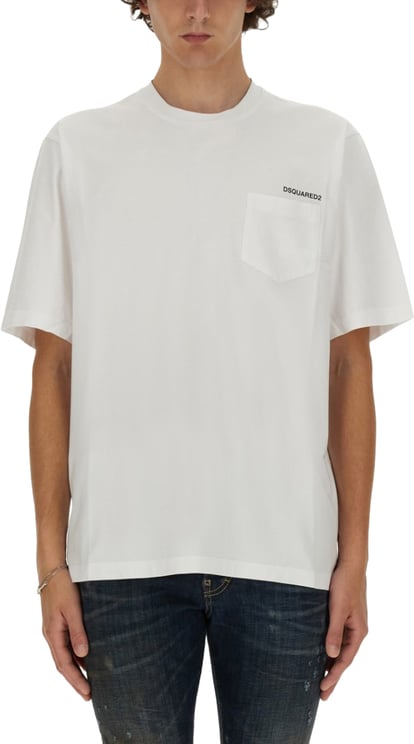 Dsquared2 Graphic Print Relaxed Fit Cotton T-Shirt