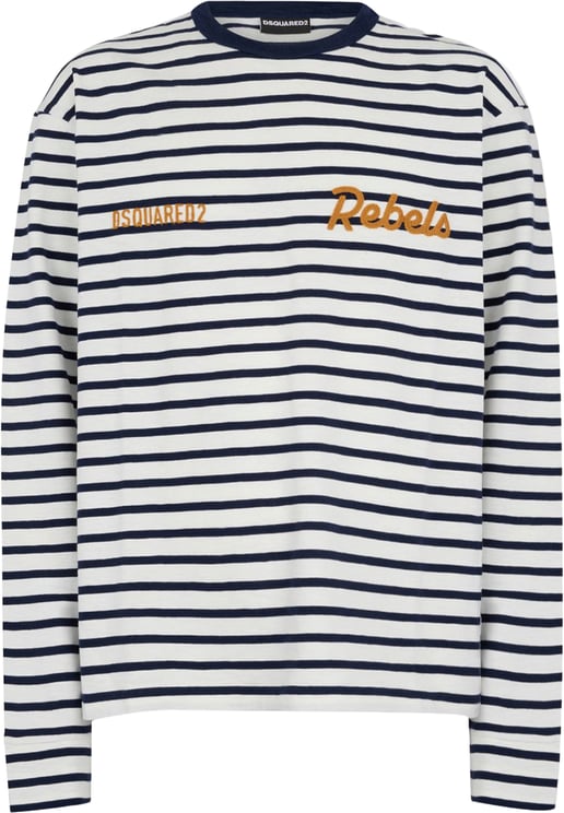 Dsquared2 T-Shirts And Polos White/ Marine