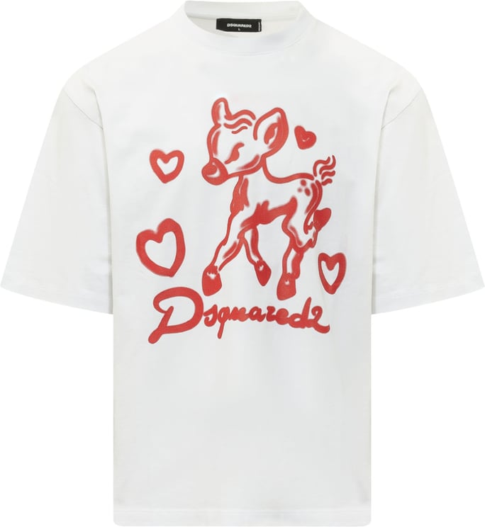 Dsquared2 T-shirt Loose Fit con Grafica