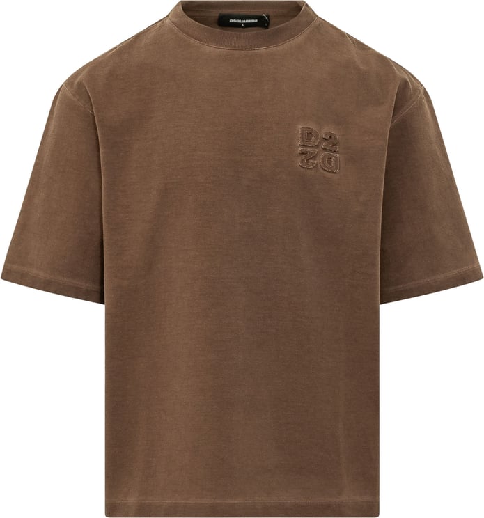 Dsquared2 T-shirt con Ricamo Logo Sul Petto