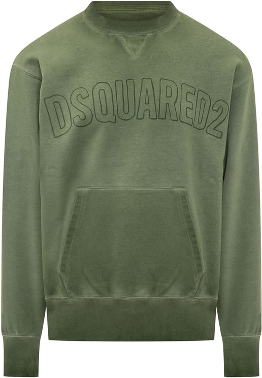 Dsquared2 Felpa Girocollo con Ricamo