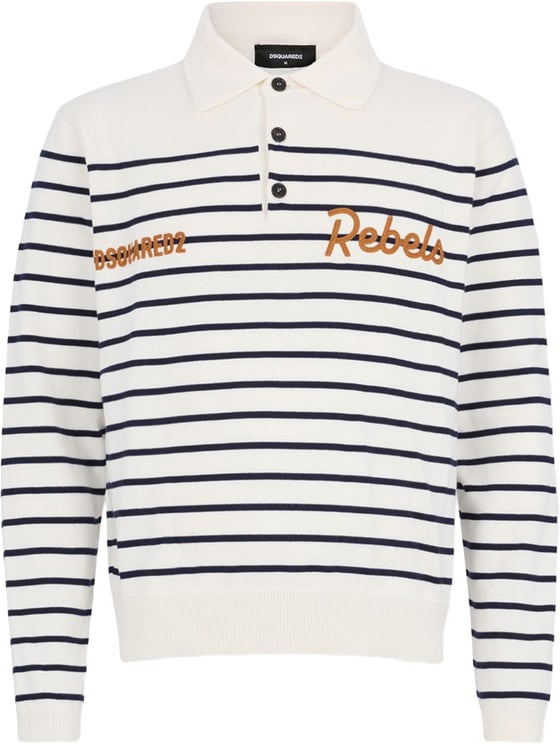 Dsquared2 T-Shirts And Polos White/ Marine