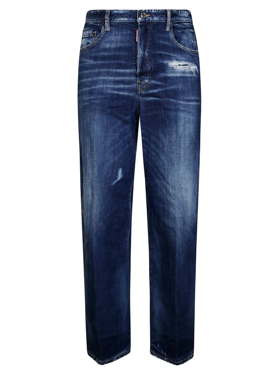 Dsquared2 Classic Five-Pocket Jeans with Subtle Fading and Distressing