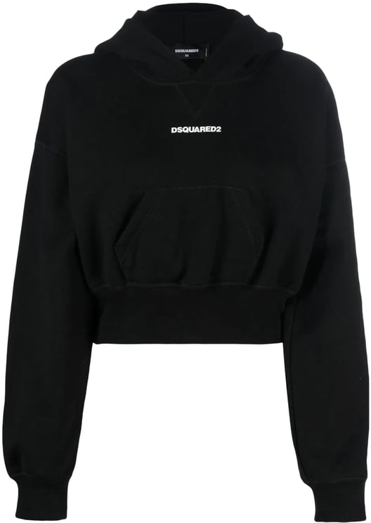 Dsquared2 Attached Cap Cropped Hoodie