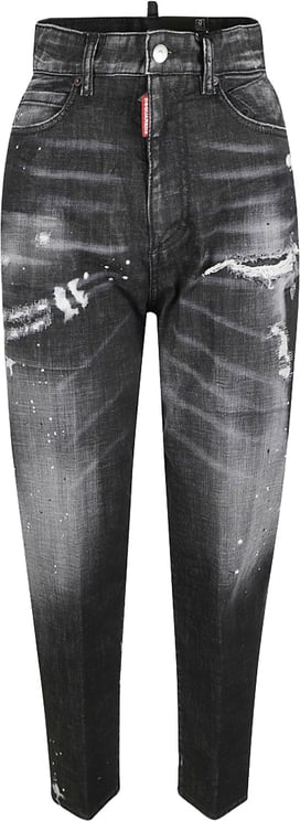 Dsquared2 Distressed Black Jeans With Tapered Fit