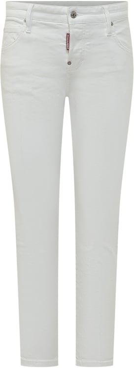 Dsquared2 Jeans Teddy Cinque Tasche con Chiusura a Bottone e Zip