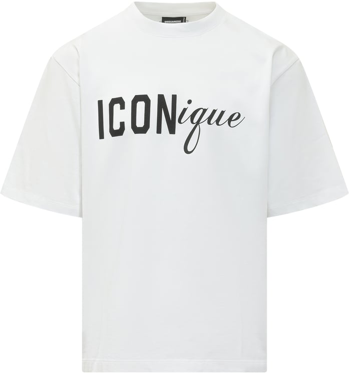 Dsquared2 T-shirt Iconique Loose Fit con Stampa Logo