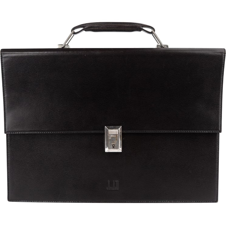 Dunhill Dunhill Black Leather Briefcase Handbag