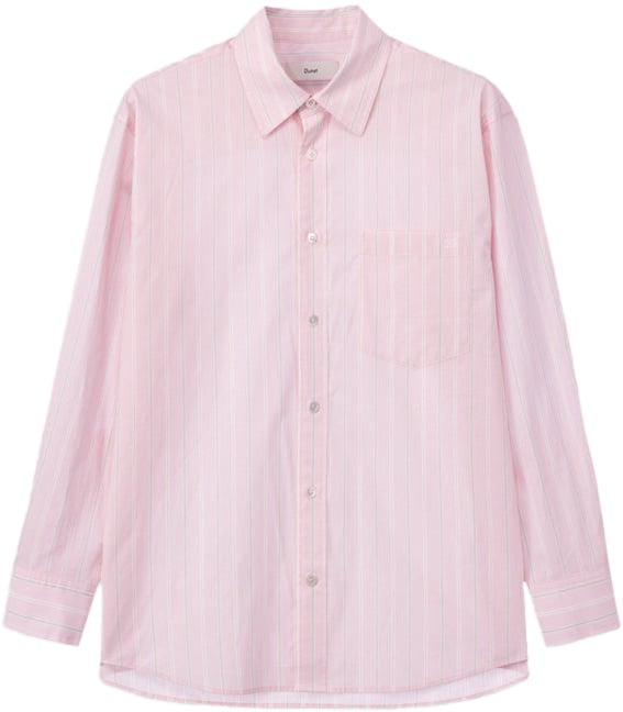 DUNST Camicia Unisex Oversized Striped Soft Rosa