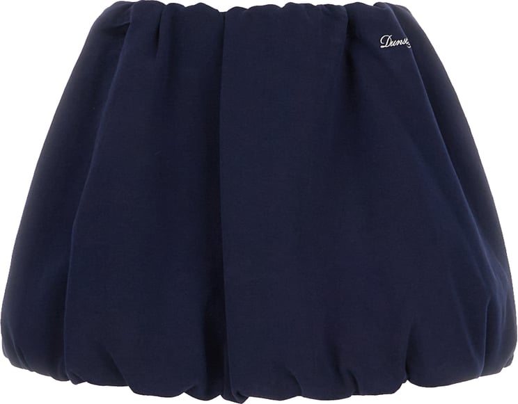 DUNST Dunst Navy blue cotton blend mini skirt