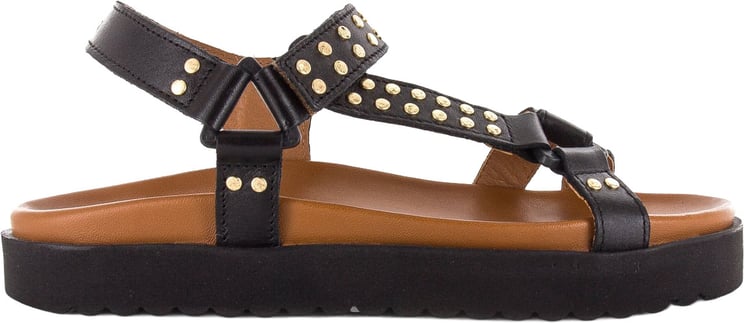 Dwars DWRS - KODIAK leren sandalen met studs