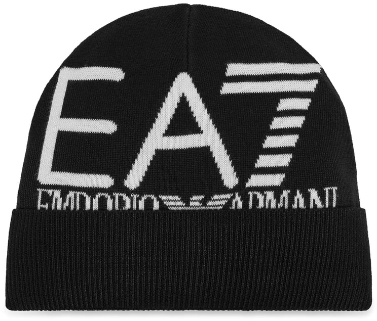 EA7 Hats Blackwhite Logo