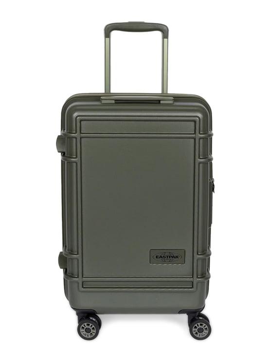 EASTPAK Textured Hard-Shell Suitcase in Olive Green