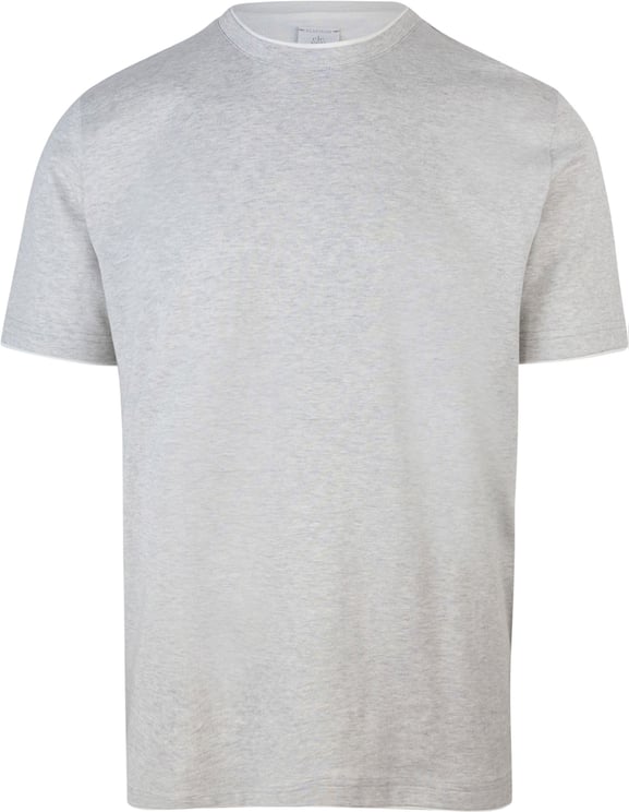 Eleventy Light Grey Cotton Crew Neck T-Shirt