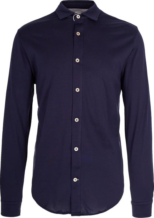 Eleventy Navy Blue Jersey Shirt