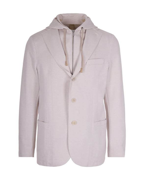 Eleventy Sand Hooded Jacket