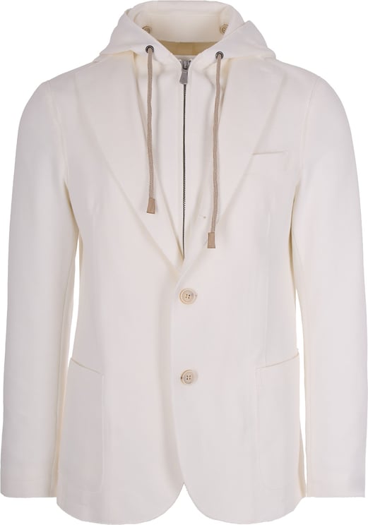 Eleventy Adjustable Hooded Casual Jacket with Internal Placket