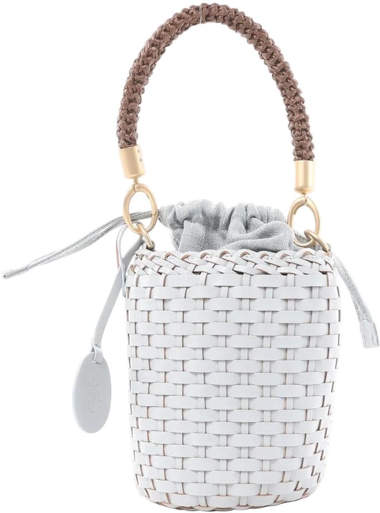 Eleventy Eleventy Top Handle Leather Handbag in Blue