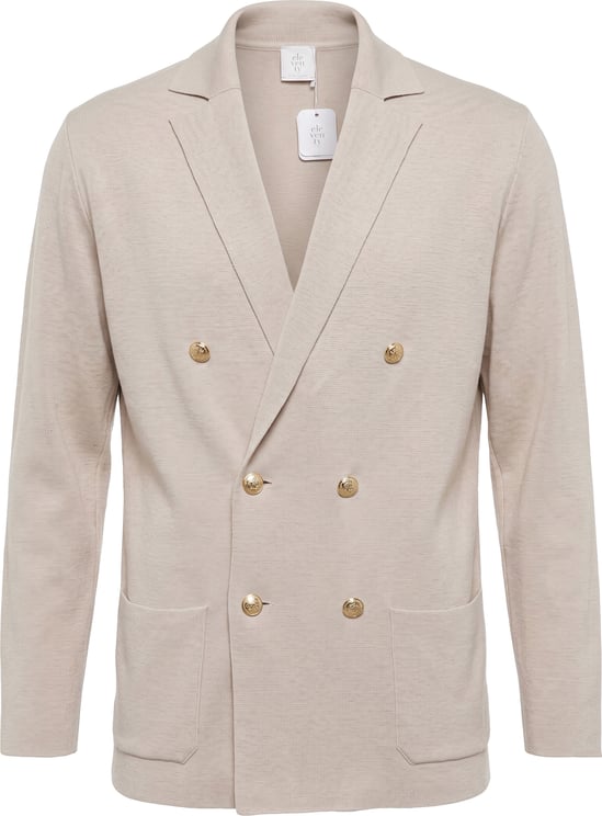 Eleventy Eleventy Double-Breasted Blazer in Beige, Size S