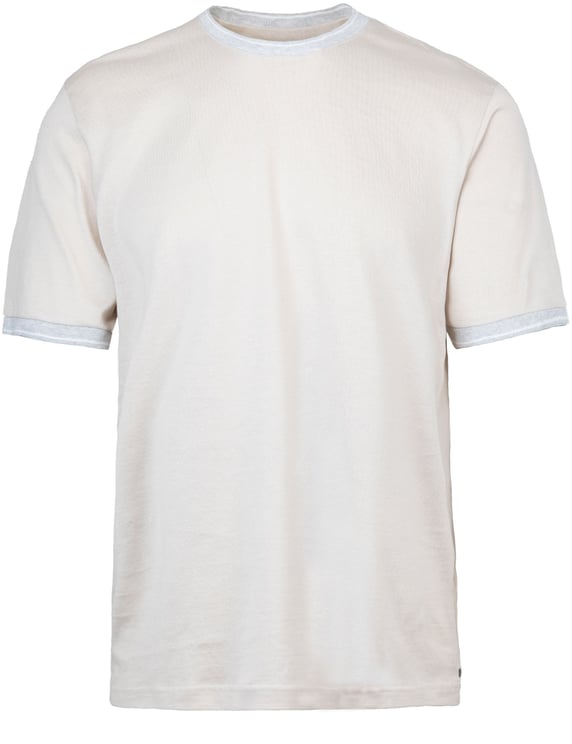 Eleventy T-Shirts And Polos Sabbia, Grigio Chiaro E Bianco
