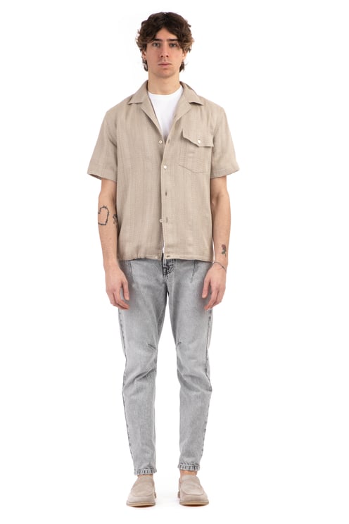 Eleventy Viscose-Linen-Cotton Woven Shirt
