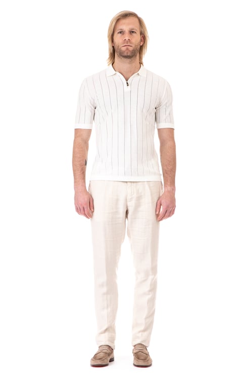 Eleventy Extrafine Cotton Half-Zip Polo