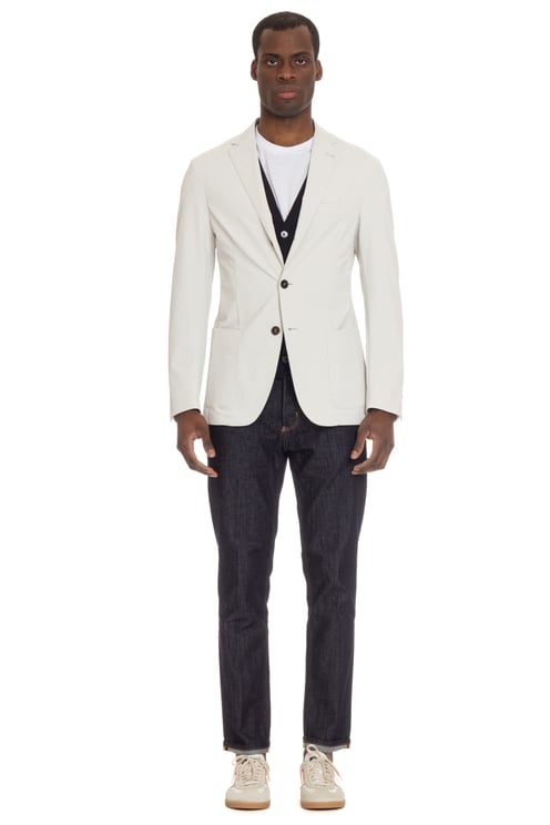 Eleventy Nylon Stretch Technical Jacket with Front Panel