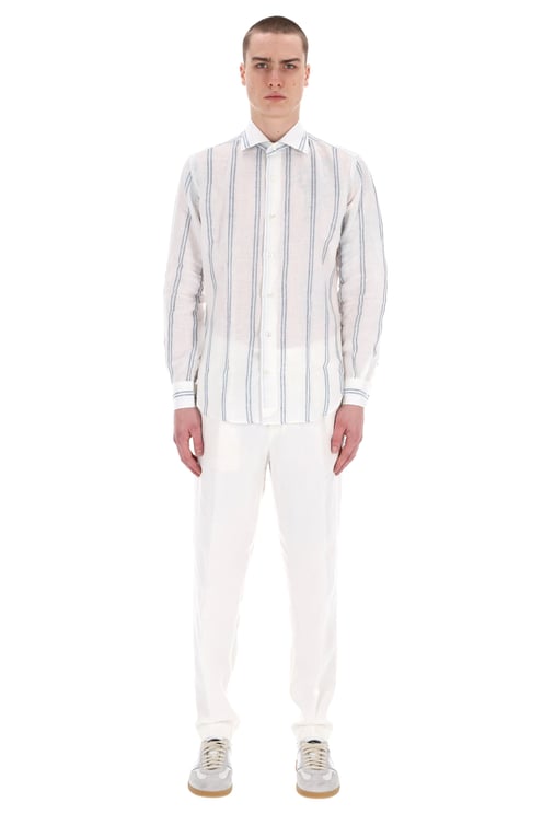 Eleventy Special Stripe Linen Shirt