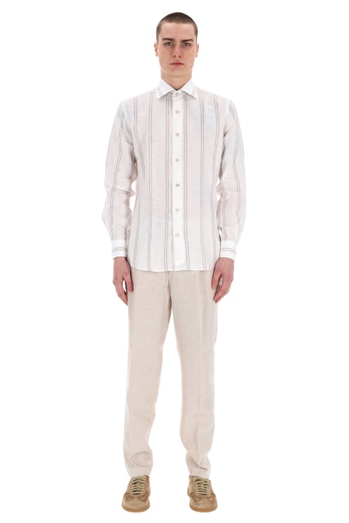 Eleventy Special Stripe Linen Shirt