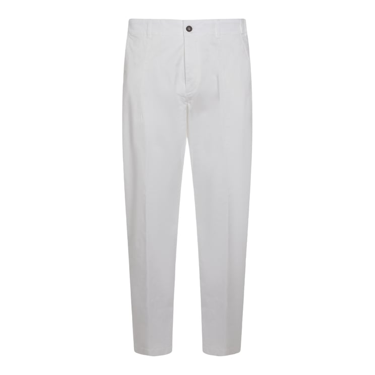 Eleventy Straight-Leg White Trousers