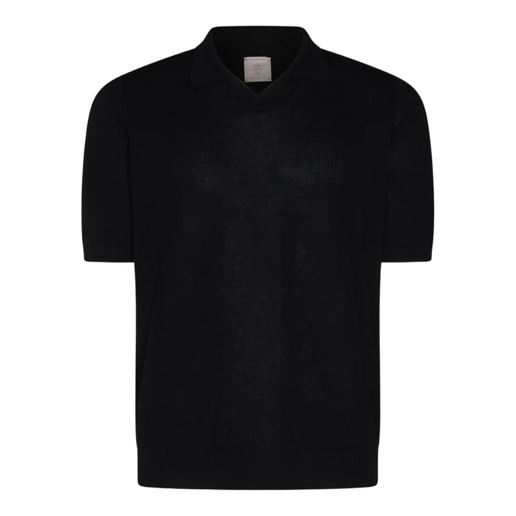 Eleventy Minimalist Short-Sleeve Polo Shirt with Soft Collar