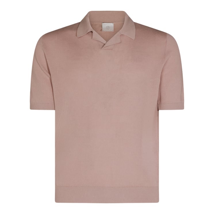 Eleventy Soft Textured Short-Sleeved Polo with Classic Collar
