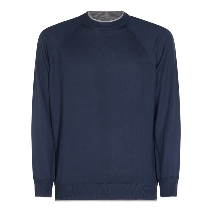 Eleventy Crew Neck Sweater with Raglan Sleeves