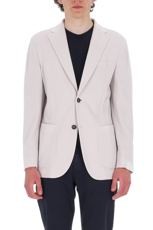 Eleventy Beige Australis Super 150s Wool Blazer