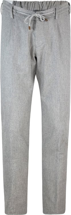 Eleventy Trousers Grigio Chiaro Melange