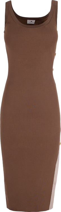 Elisabetta Franchi Slim-fit Sleeveless Midi Dress