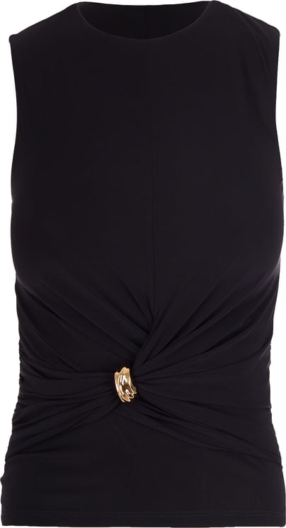 Elisabetta Franchi Jersey Top With Jewel Detail