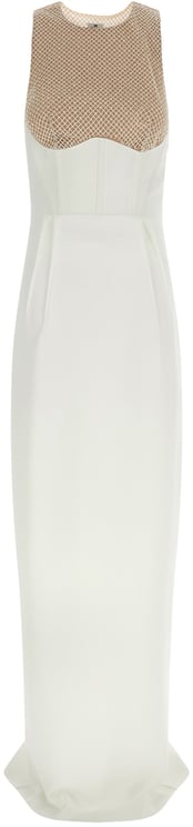 Elisabetta Franchi Elisabetta Franchi White Polyester Long Dress