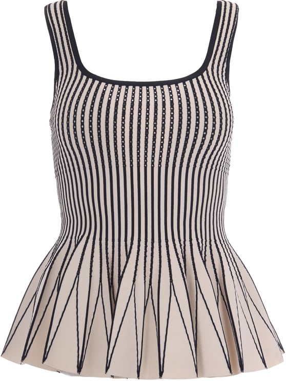 Elisabetta Franchi Top Burro/Nero