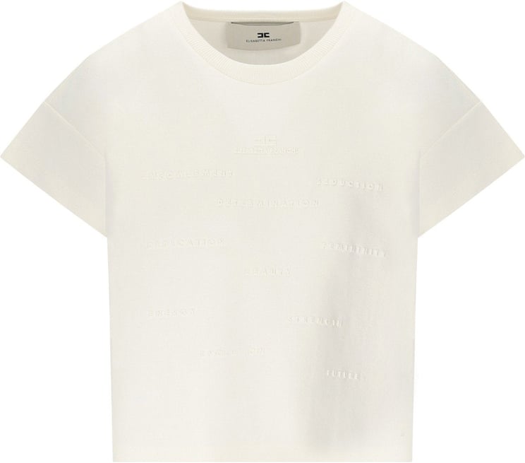Elisabetta Franchi ELISABETTA FRANCHI CROPPED T-SHIRT WITH LETTERING