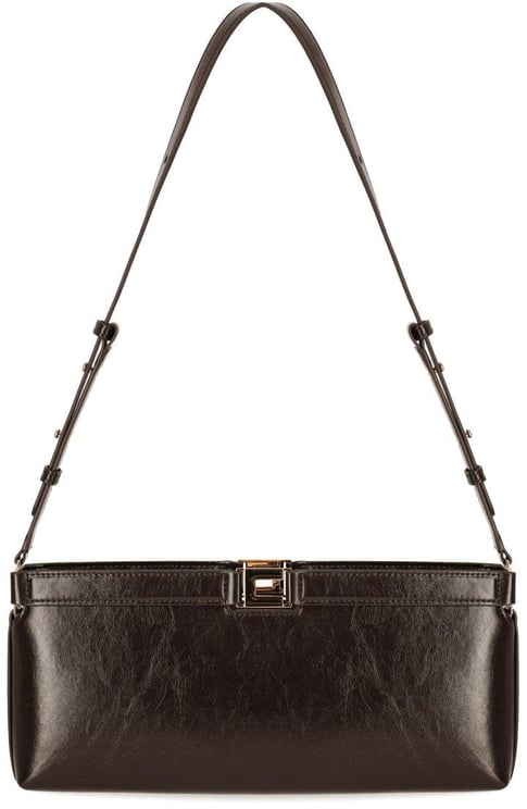 Elisabetta Franchi ELISABETTA FRANCHI DARK CHOCOLATE BAGUETTE BAG
