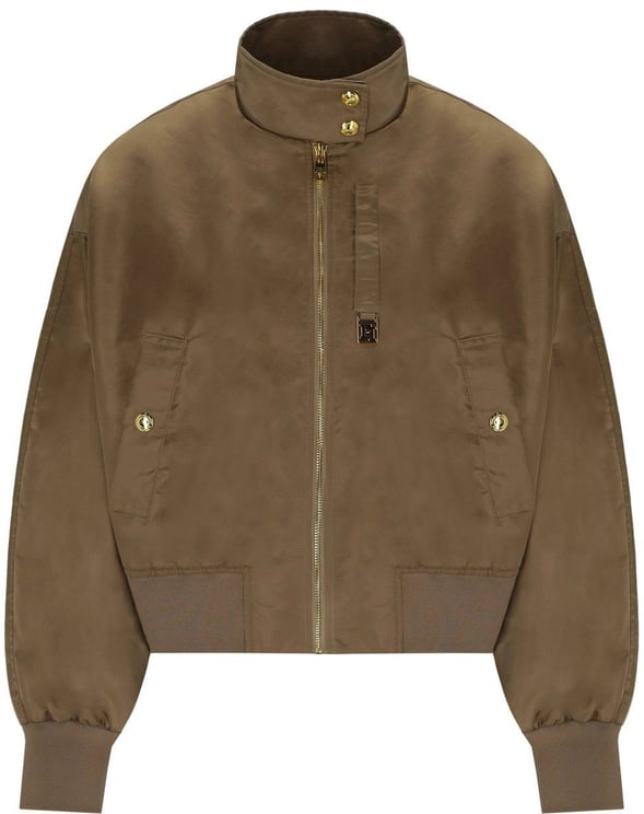 Elisabetta Franchi ELISABETTA FRANCHI BROWN BOMBER JACKET