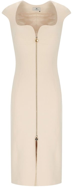 Elisabetta Franchi ELISABETTA FRANCHI BUTTER MIDI DRESS