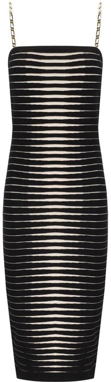 Elisabetta Franchi ELISABETTA FRANCHI ZEBRA JACQUARD MIDI DRESS