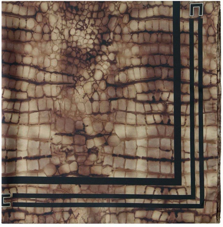 Elisabetta Franchi ELISABETTA FRANCHI ALLIGATOR PRINT FOULARD SCARF