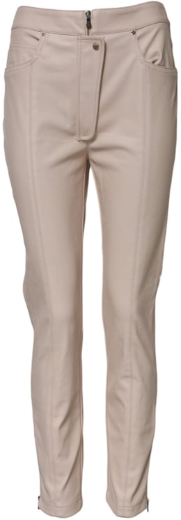 Elisabetta Franchi Elisabetta Franchi Beige High Waist Tapered Pants