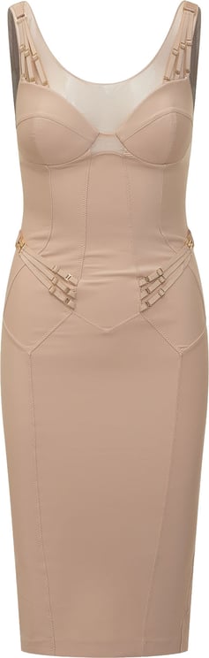 Elisabetta Franchi Abito Midi Aderente con Struttura Corsetto