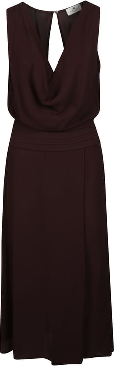 Elisabetta Franchi Sleeveless Dress Brown