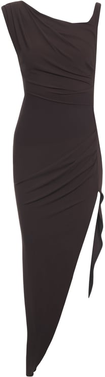 Elisabetta Franchi Asymmetrical midi dress
