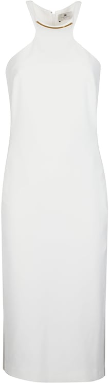 Elisabetta Franchi Halter Neckline Dress White